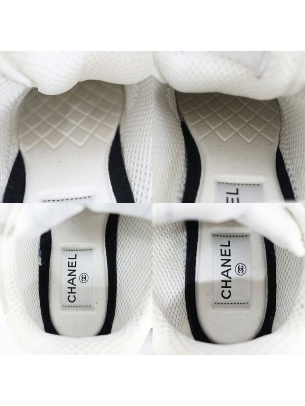 Chanel Sneakers Sequins White Size 36 Coco - Picture 6 of 10